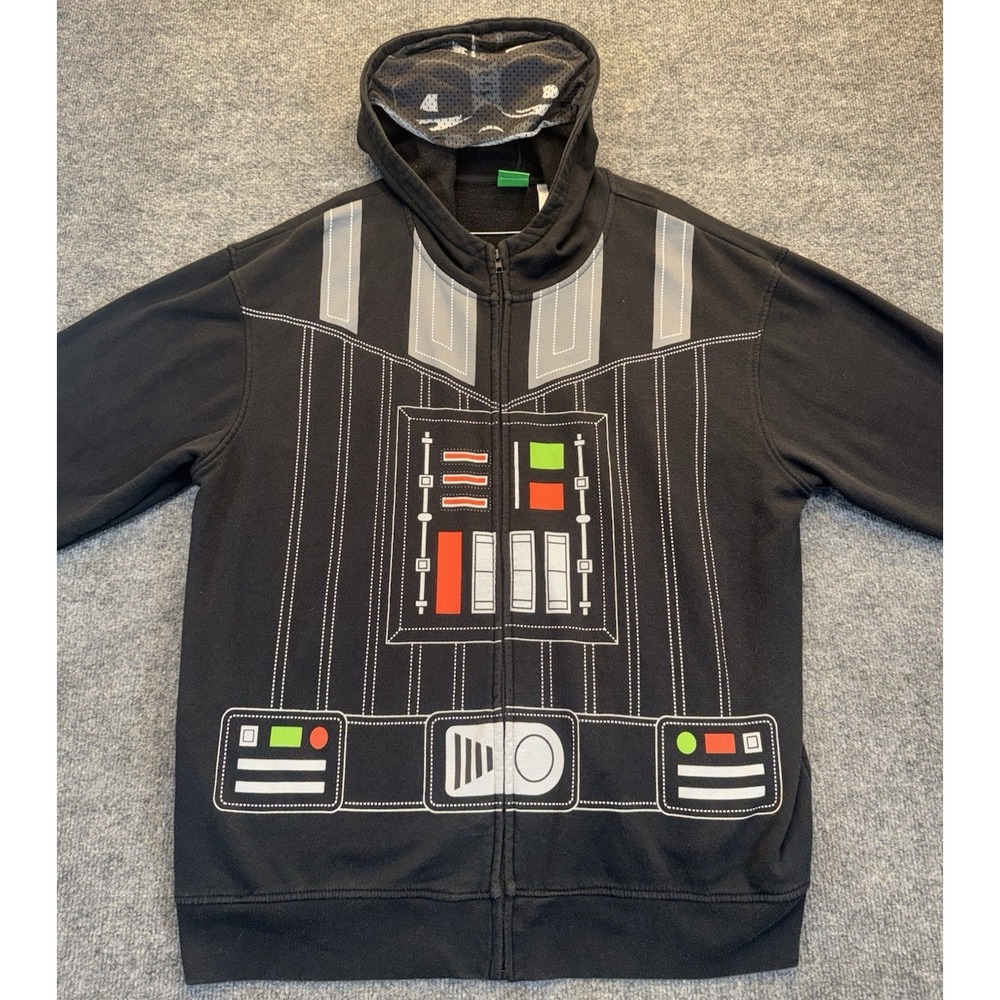 Star Wars Darth Vader Full Zip Hoodie Men's Medium Black Costume Sweatshirt